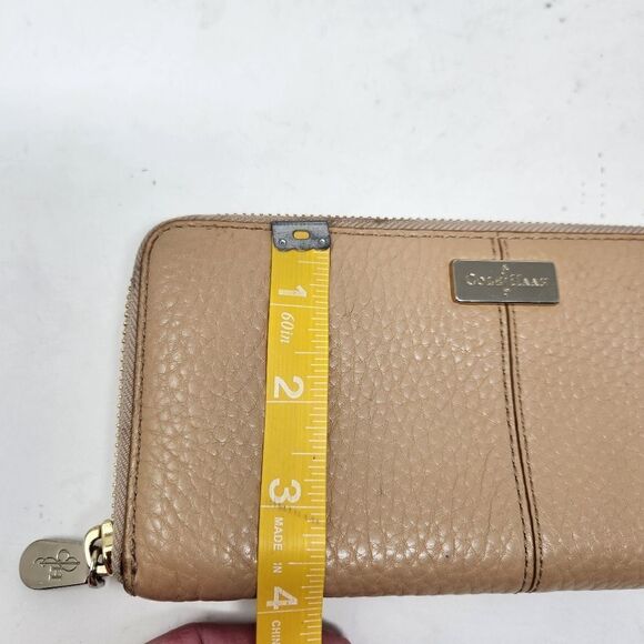 COLE HAAN Tan Pebbled Leather Wallet - Picture 9 of 10